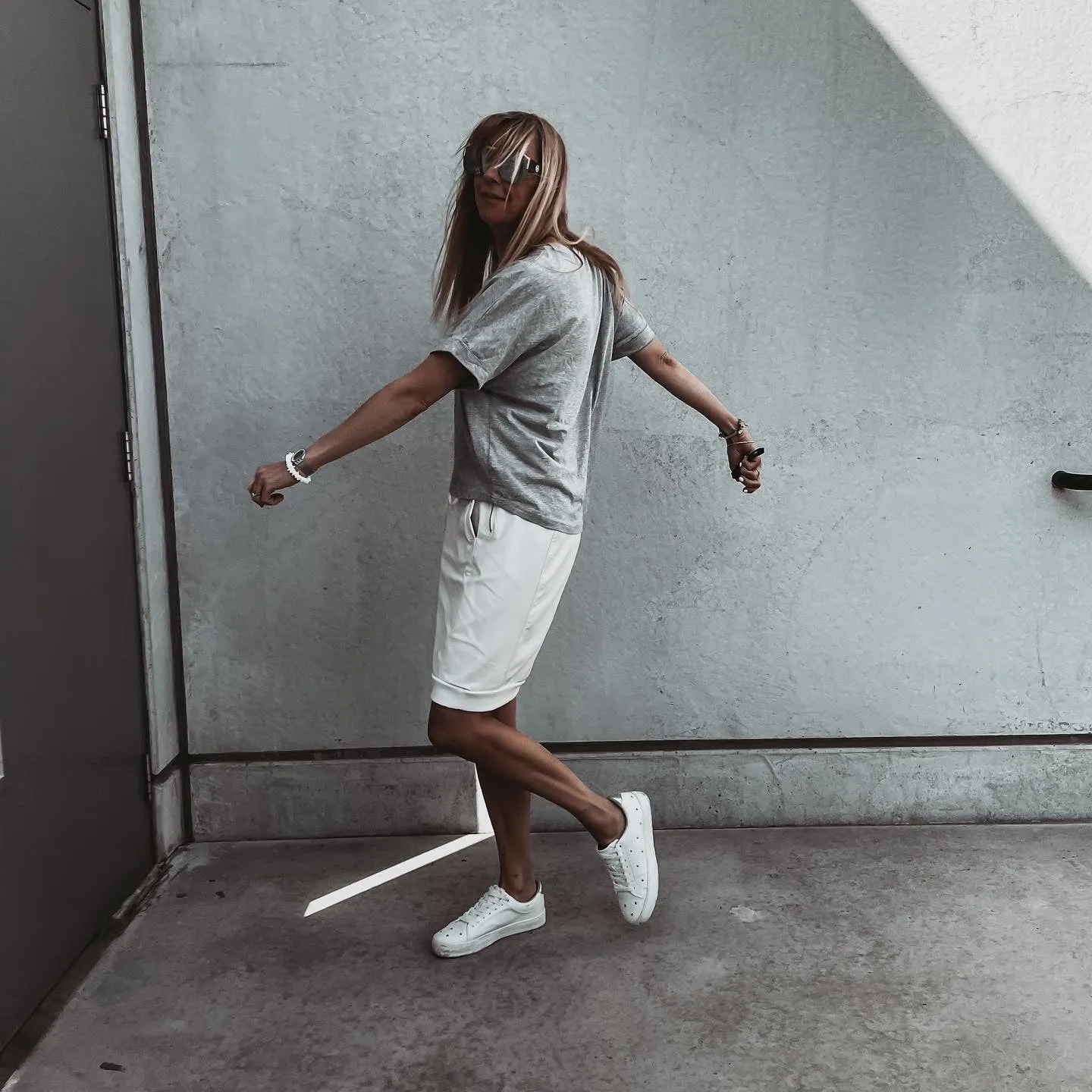 Vintage white full faux leather  ULTIMATE jogger skirt