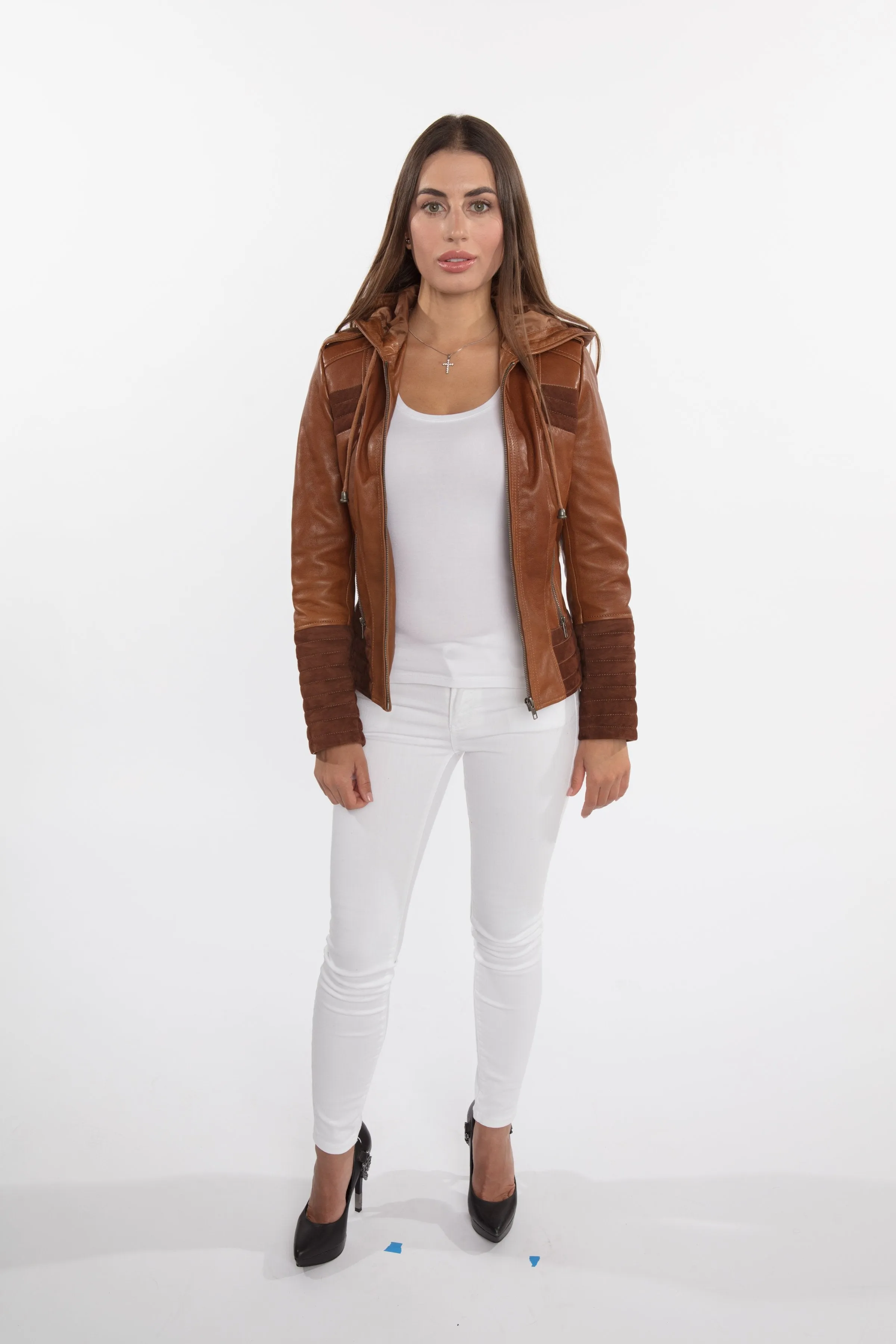 Womens Liana Leather Vest - Clearance